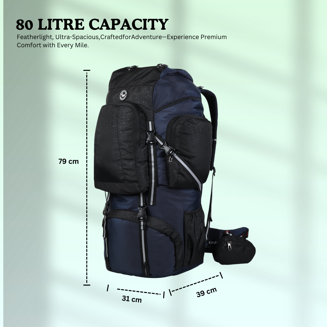 Kailash Rucksack Navy Blue 80 Litre