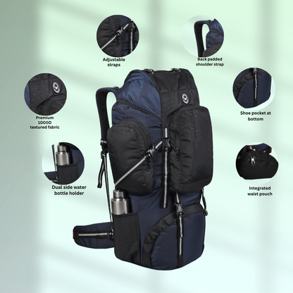 Kailash Rucksack Navy Blue 80 Litre