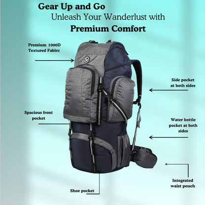 Kailash Rucksack Grey 80 Litre