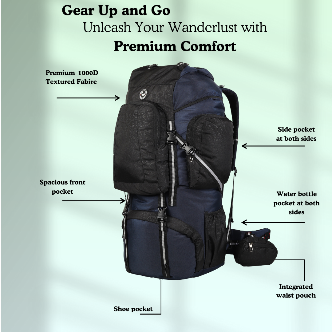 Kailash Rucksack Navy Blue 80 Litre