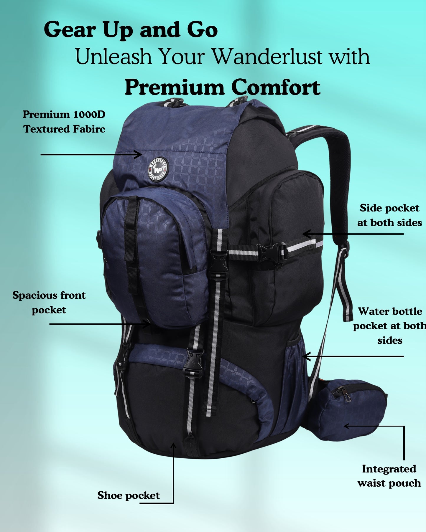 Kedar Rucksack Navy Blue